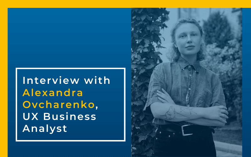 Interview Alexandra Ovcharenko UX Business Analyst Designer R&D MaxBill