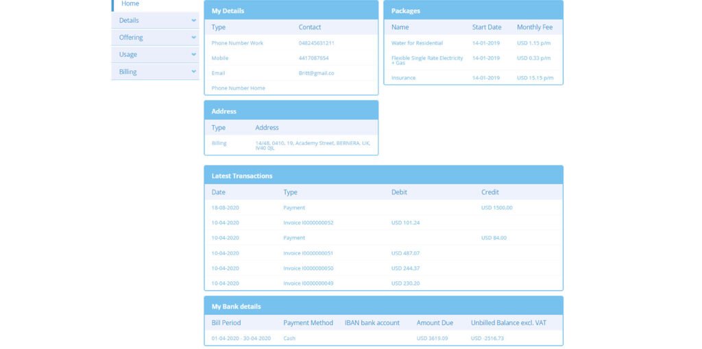 Customer care management by using energy CRM system