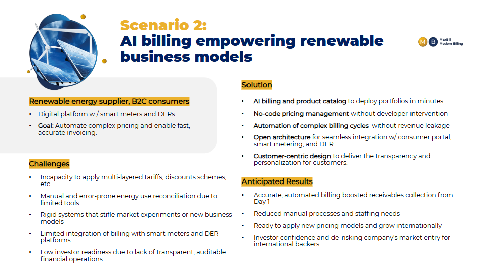 MaxBill AI billing for renewables